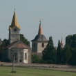 Katolický a evangelický kostel v Bošíně, podle které nese ulice v současné době název