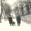 Cesta v zimním období ve 30.letech
