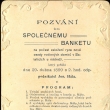 Slavnostn� banket po��dan� k zalo�en� ulice