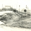 Ulice v 70.letech ještě s vlečkou pro cisterny Kbelského letiště